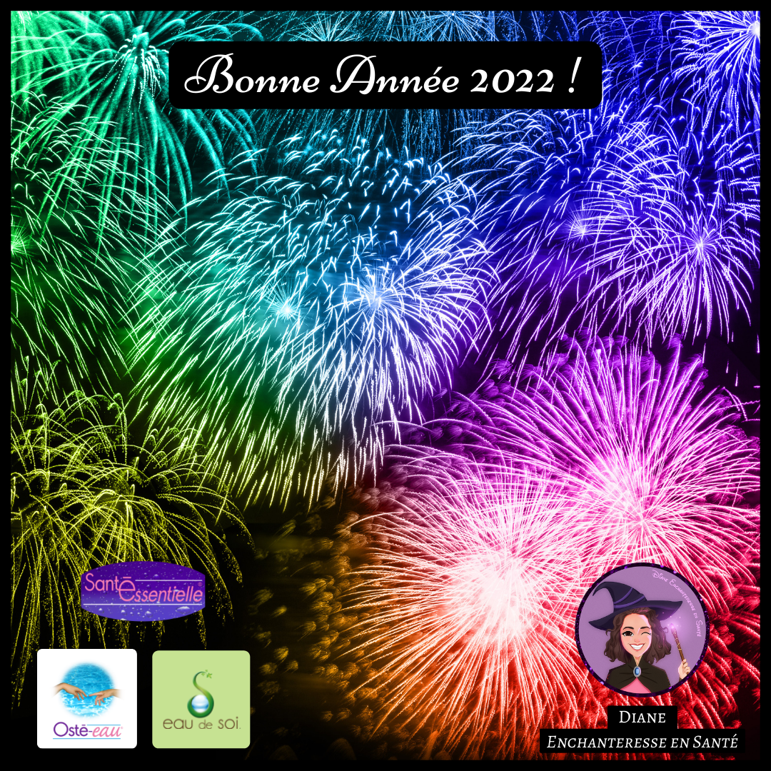 Bonne Année 2022 - Oste-eau - Sante Essentielle - Eau de Soi - Diane - Enchanteresse en Sante